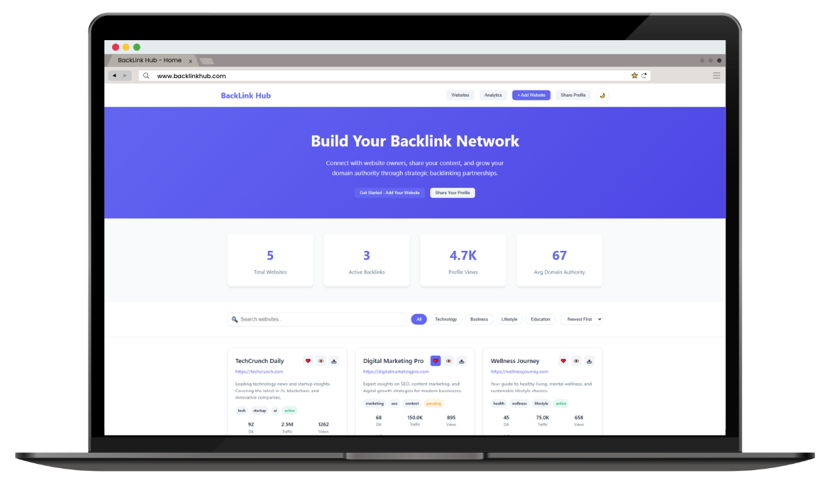 backlink hub